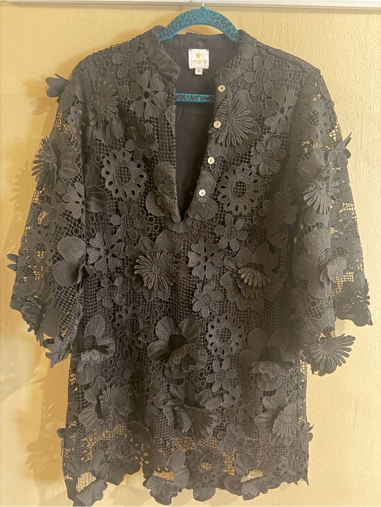 J.Marie Dresses & Skirts - J.Marie Black Floral Crochet dress